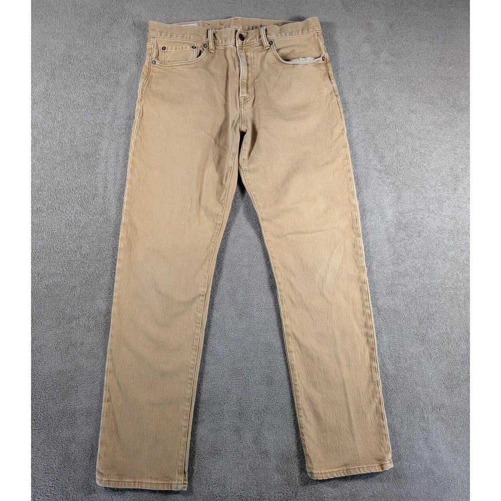 Gap Jeans Mens 33X32 Brown Denim Stretch‎ Gapflex Straight Leg Mid Rise Workwear